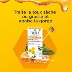 Sirop toux et mal de gorge Zarbeil - flacon de 150ml