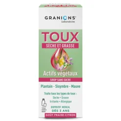 Sirop toux sèche et grasse Granions - flacon de 120ml