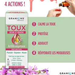 Sirop toux sèche et grasse Granions - flacon de 120ml