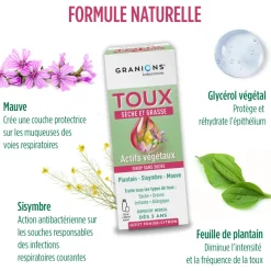 Sirop toux sèche et grasse Granions - flacon de 120ml
