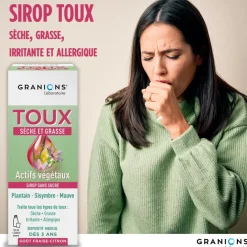 Sirop toux sèche et grasse Granions - flacon de 120ml
