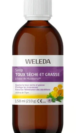 Sirop toux sèche et grasse Weleda - flacon de 158ml
