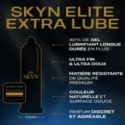 Skyn Extra Lubrifié Préservatifs sans latex Manix - boîte de 10 préservatifs
