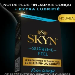 Skyn suprême feel extra lubrifié préservatifs Manix