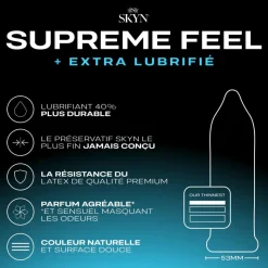 Skyn suprême feel extra lubrifié préservatifs Manix