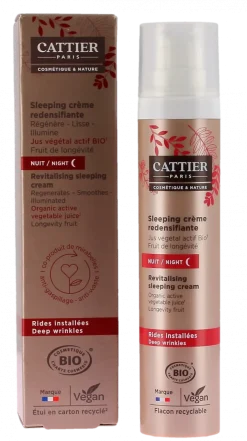 Sleeping crème redensifiante Cattier - flacon-pompe de 50ml