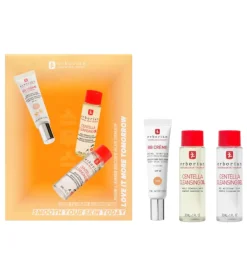Smooth your skin today BB crème x Centella cleansing duo doré Erborian - coffret de 3 produits