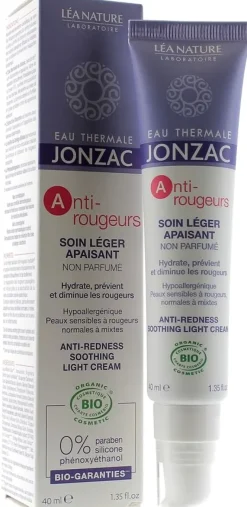 Soin Anti-Rougeurs Léger Apaisant non parfumé Jonzac - tube de 40 ml