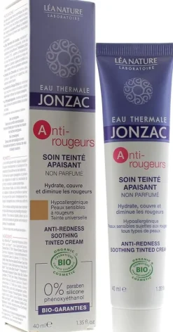 Soin Anti-Rougeurs Teinté Apaisant non parfumé Jonzac - tube de 40 ml