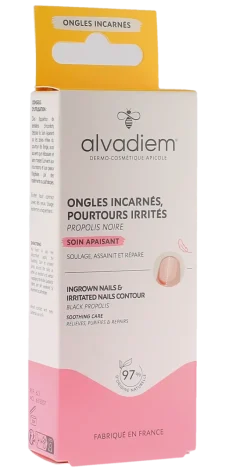 Soin apaisant ongles incarnés et pourtour irrités Alvadiem - tube pinceau de 10ml