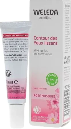 Soin contour des yeux lissant Rose musquée Weleda - tube de 10 ml