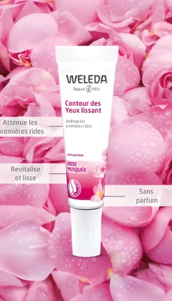 Soin contour des yeux lissant Rose musquée Weleda - tube de 10 ml