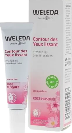 Soin contour des yeux lissant Rose musquée Weleda - tube de 10 ml
