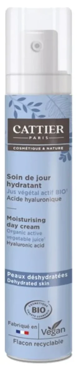 Soin de jour hydratant Cattier - flacon-pompe de 50ml