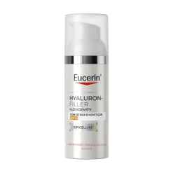 Soin de jour épigénétique SPF30 Hyaluron-Filler + Longevity Eucerin - flacon-pompe de 50ml