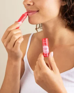 Soin des lèvres pailleté parfum grenadine Laino - 1 stick de 4 g