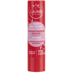 Soin des lèvres pailleté parfum grenadine Laino - 1 stick de 4 g