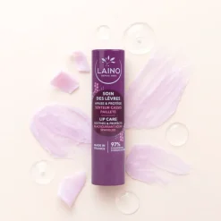 Soin des lèvres pailleté parfum cassis Laino - stick de 4 g