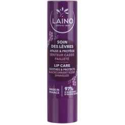 Soin des lèvres pailleté parfum cassis Laino - stick de 4 g
