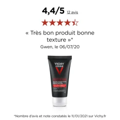 Soin global hydratant anti-âge Structure Force Vichy Homme - tube de 50 ml