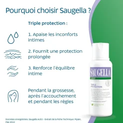 Soin lavant intime triple protection Saugella