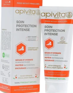 Soin protection intense pieds secs et fragilisés Apivita - Tube de 100 ml