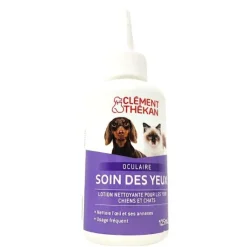 Soins des yeux chiens et chats solution Clément-thékan - flacon de 125 ml