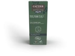 Soin visage homme 3 en 1 bio Cattier - tube de 50 ml