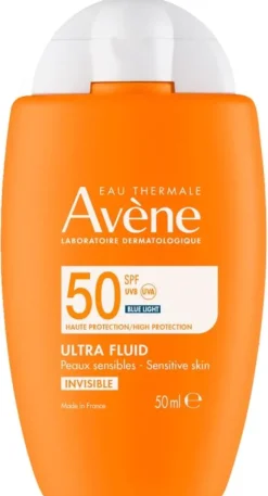 Solaire Ultra Fluid Invisible SPF50 Avène - flacon de 50 ml
