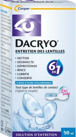 Solution d'entretien lentilles Dacryo Cooper
