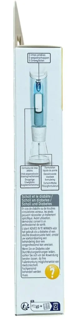 Solution mycoses des ongles Scholl - flacon de 3,8 ml + 5 limes jetables