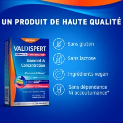 Sommeil et concentration mélatonine 1,9mg Valdispert - boite de 24 comprimés