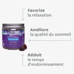 Sommeil gummies sans sucres Mium Lab - pot de 42 gummies