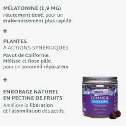 Sommeil gummies sans sucres Mium Lab - pot de 42 gummies