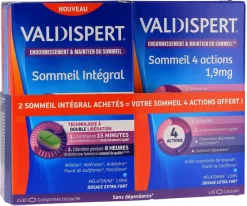 Sommeil intégral Valdispert - boîte de 30 comprimés + sommeil 4 actions offert