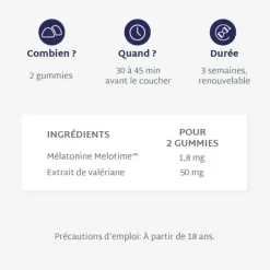 Sommeil LP gummies sans sucres Mium Lab - pot de 42 gummies