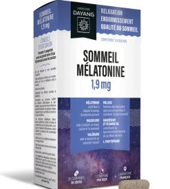 Sommeil mélatonine LP 1,9mg Dayang - boite de 30 comprimés