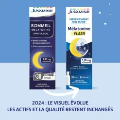 Sommeil Mélatonine spray buccal Juvamine - spray de 15 ml