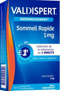 Sommeil rapide 1 mg Valdispert - boîte de 50 comprimés orodispersibles