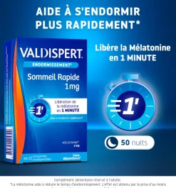 Sommeil rapide 1 mg Valdispert - boîte de 50 comprimés orodispersibles