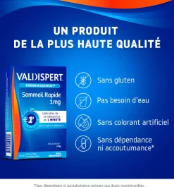 Sommeil rapide 1 mg Valdispert - boîte de 50 comprimés orodispersibles