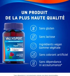 Sommeil rapide Valdispert - pot de 60 gommes