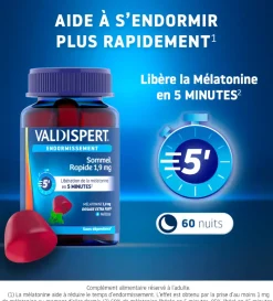 Sommeil rapide Valdispert - pot de 60 gommes