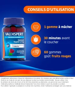 Sommeil rapide Valdispert - pot de 60 gommes