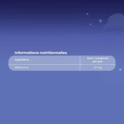 Somnifor Mélatonine flash 1,9mg Santarôme - boîte de 30 comprimés