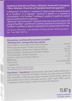Somnil sommeil naturel et réparateur Ineldea - boîte de 30 gélules