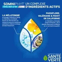 Somniphyt Total Nuit LP 1,9 mg Santé Verte