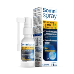 Somnispray Mélatonine 1.8 mg et plantes 3C Pharma - spray de 20 ml