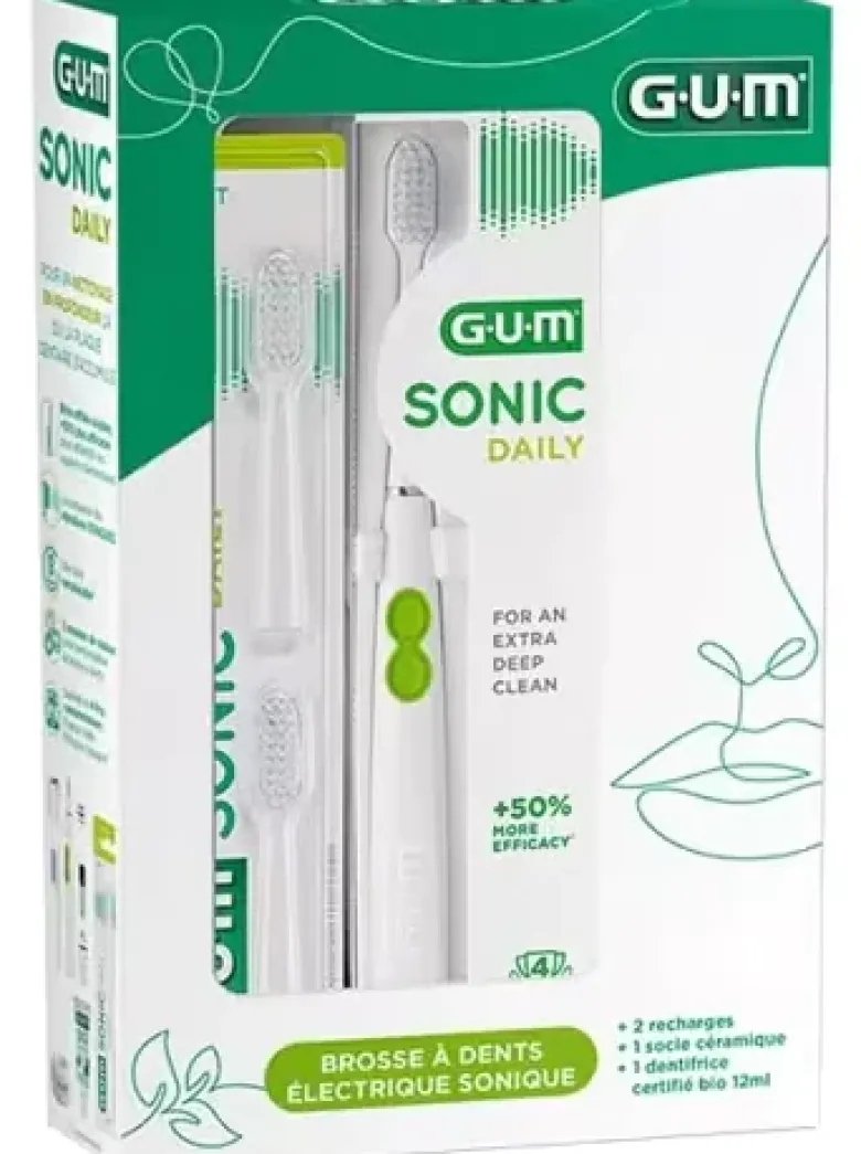 Sonic daily brosse à dents électrique sonique Gum - 4 produits
