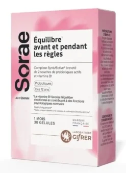Sorae Equilibre avant et pendant les règles Gifrer - boite de 30 gélules